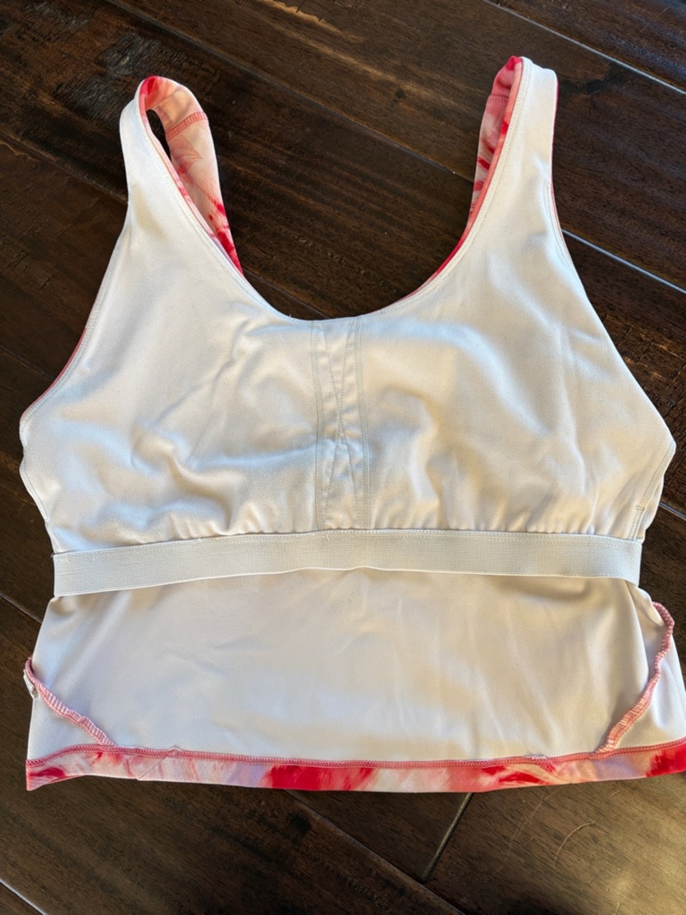 Women’s GAIAM Red Floral Print Crop Tank Top - Picture 7 of 7